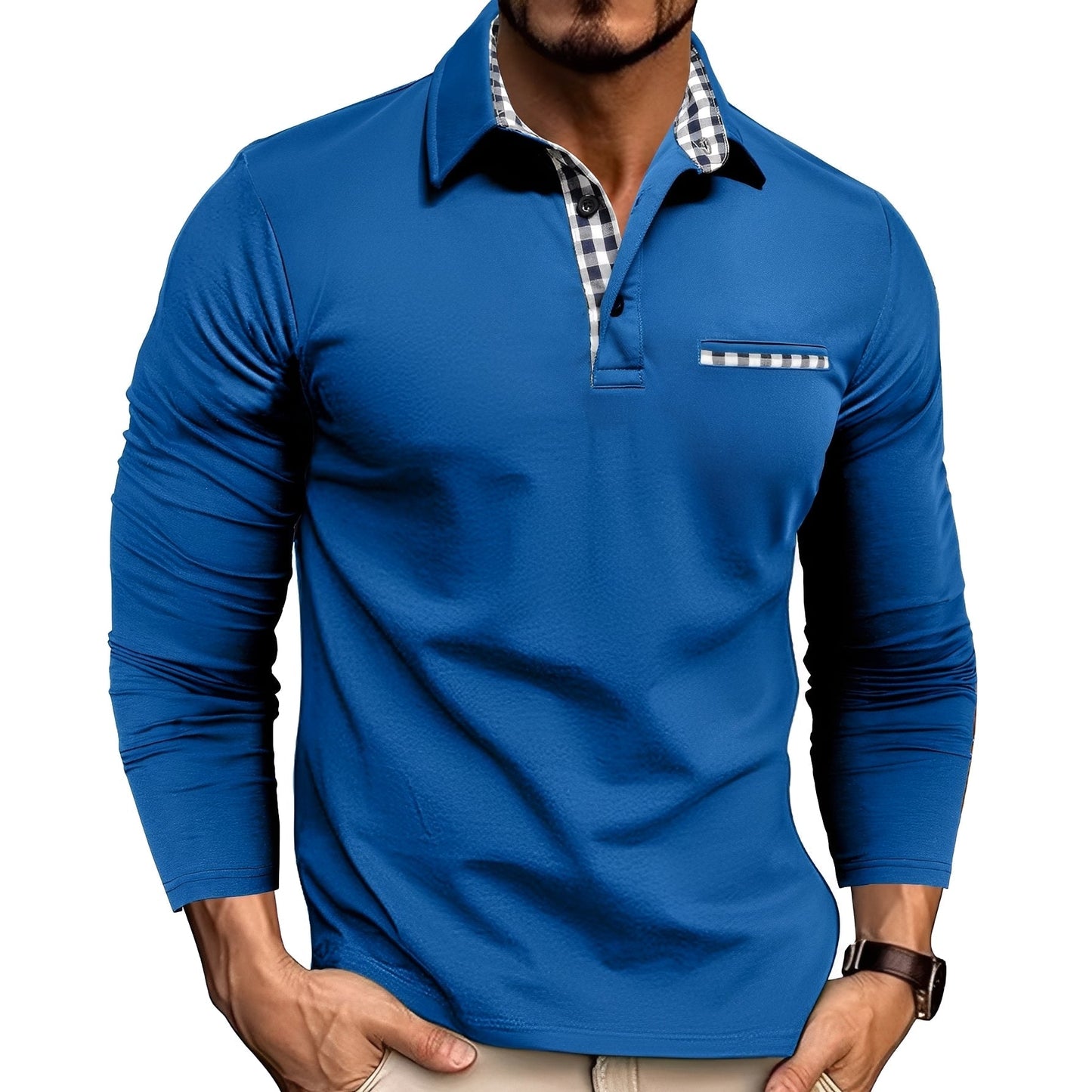 Jamison | Men's Long Sleeve Button-Down Polo Shirt